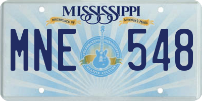 MS license plate MNE548