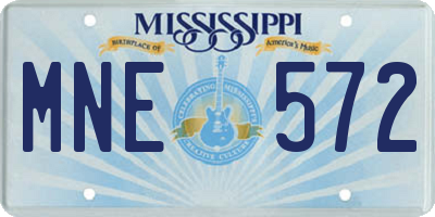MS license plate MNE572