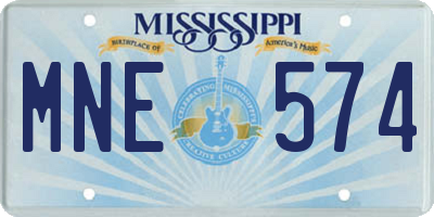 MS license plate MNE574