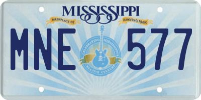 MS license plate MNE577