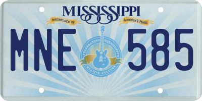 MS license plate MNE585