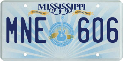 MS license plate MNE606
