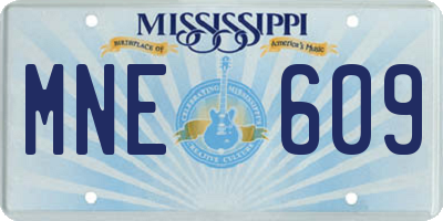 MS license plate MNE609