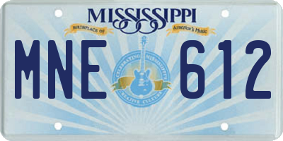 MS license plate MNE612