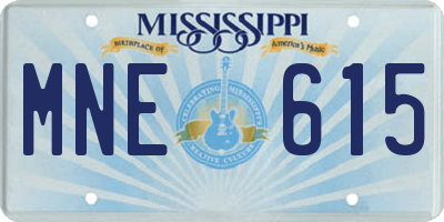 MS license plate MNE615