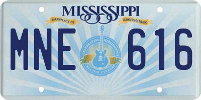 MS license plate MNE616