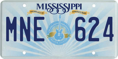 MS license plate MNE624