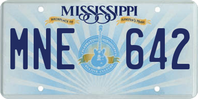 MS license plate MNE642