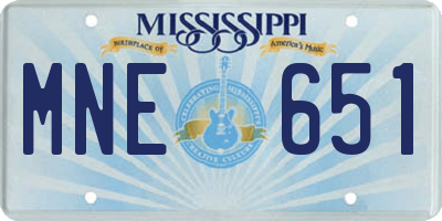 MS license plate MNE651