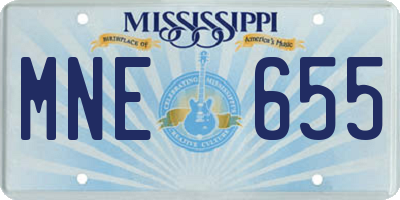 MS license plate MNE655