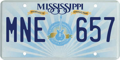 MS license plate MNE657