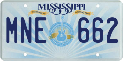 MS license plate MNE662