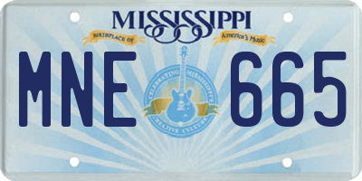 MS license plate MNE665