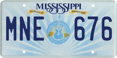 MS license plate MNE676