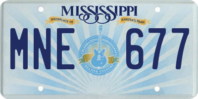 MS license plate MNE677
