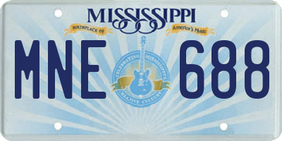 MS license plate MNE688