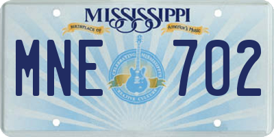 MS license plate MNE702