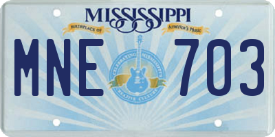 MS license plate MNE703