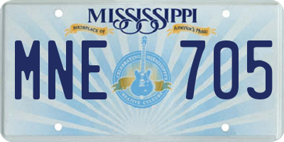 MS license plate MNE705