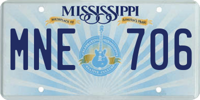 MS license plate MNE706