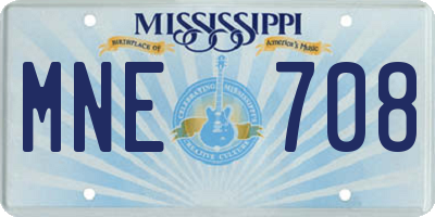 MS license plate MNE708