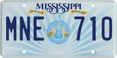 MS license plate MNE710