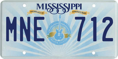 MS license plate MNE712