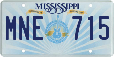 MS license plate MNE715