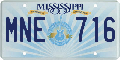 MS license plate MNE716