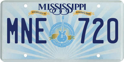 MS license plate MNE720