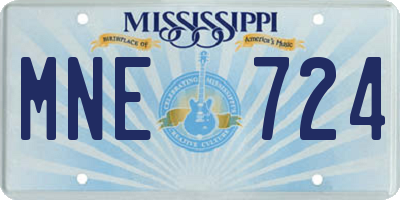 MS license plate MNE724