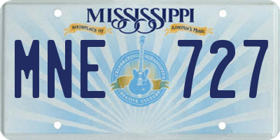 MS license plate MNE727