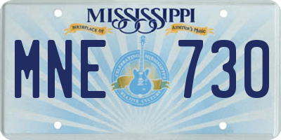 MS license plate MNE730
