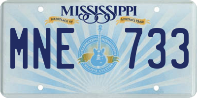 MS license plate MNE733
