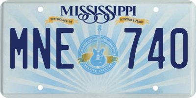 MS license plate MNE740