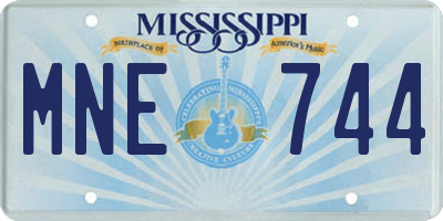 MS license plate MNE744
