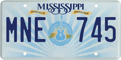 MS license plate MNE745