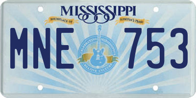 MS license plate MNE753