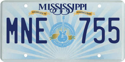 MS license plate MNE755