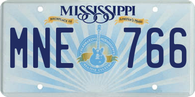 MS license plate MNE766