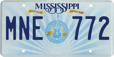 MS license plate MNE772