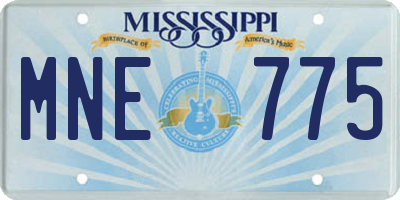 MS license plate MNE775