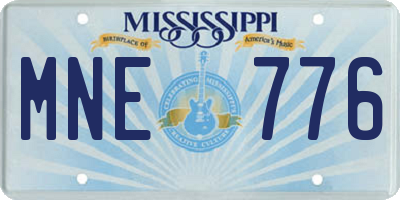 MS license plate MNE776
