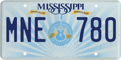 MS license plate MNE780