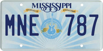 MS license plate MNE787