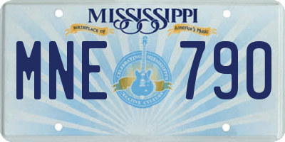 MS license plate MNE790