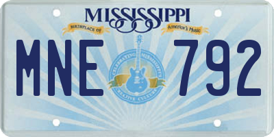 MS license plate MNE792