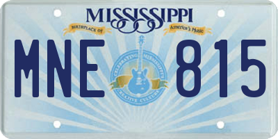 MS license plate MNE815