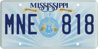 MS license plate MNE818