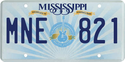 MS license plate MNE821